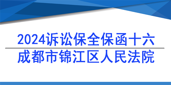 成都市锦江区人民法院,诉讼保全