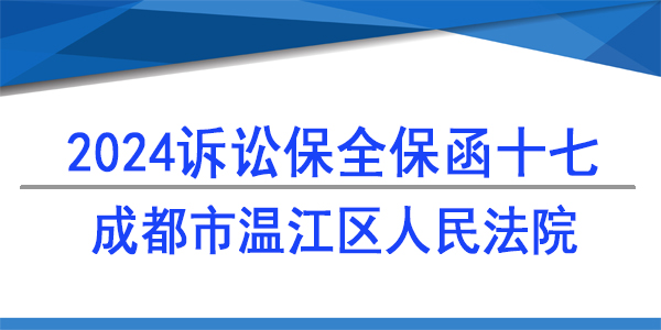 成都市锦江区人民法院,诉讼保全